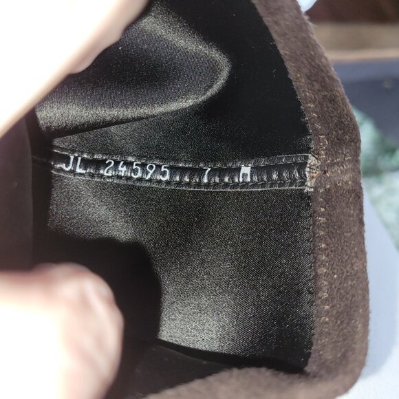 Stuart Weitzman Brown Stretch Suede Heeled Boots Size 7 M - Picture 10 of 15